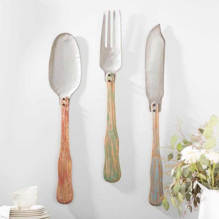 Knife, Fork and Spoon Wall Decor Set & Reviews Joss & Main